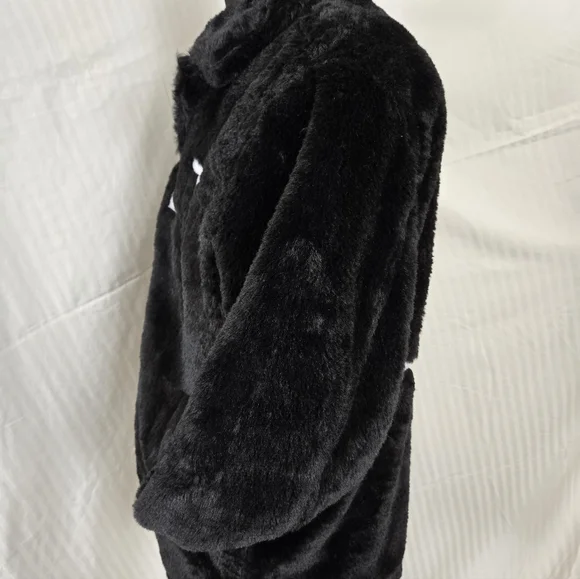 Black Faux Fur Jacket for Men - Picture 4 of 11